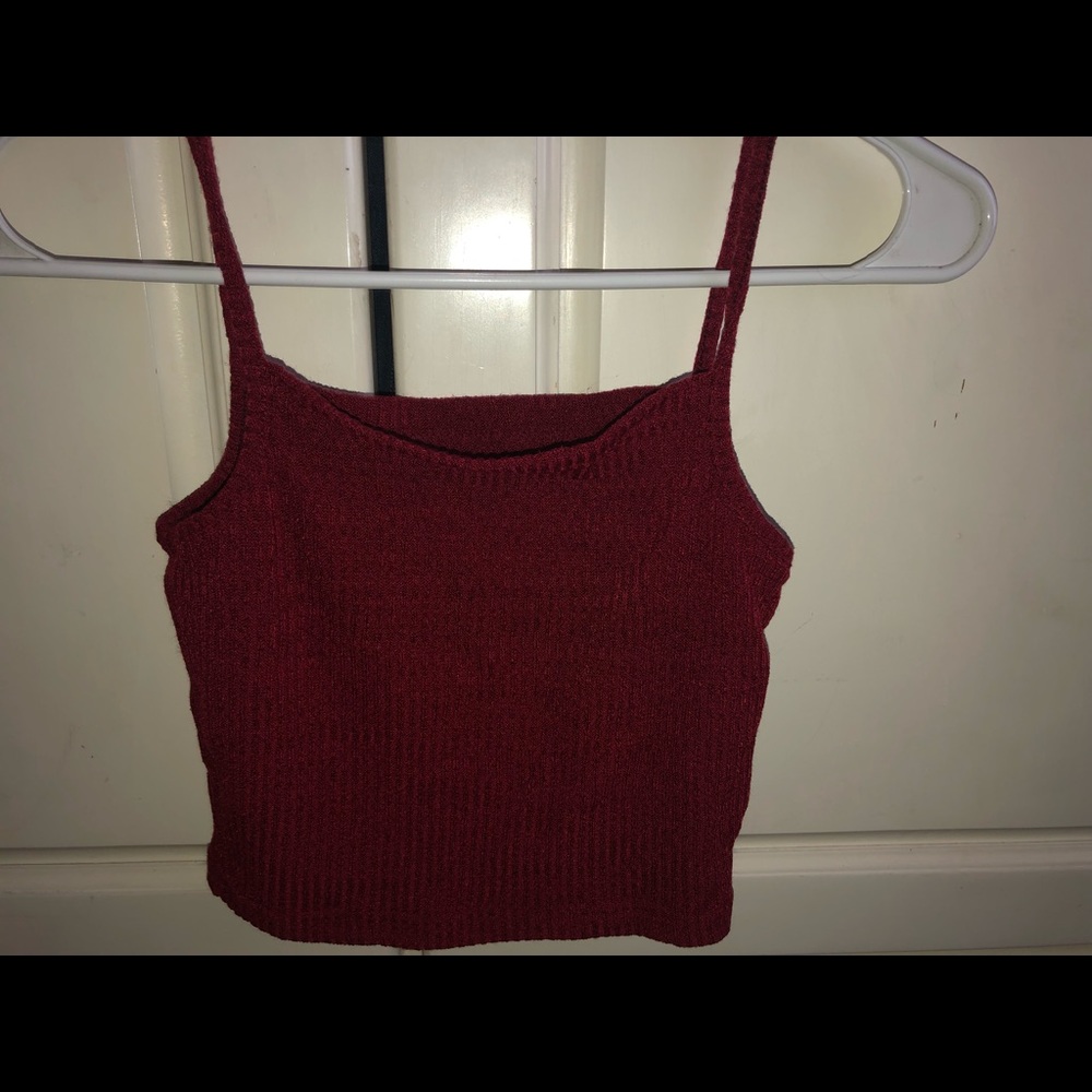 Deep burgundy crop top
